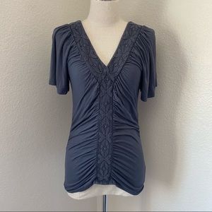 Anthropologie navy blue top!